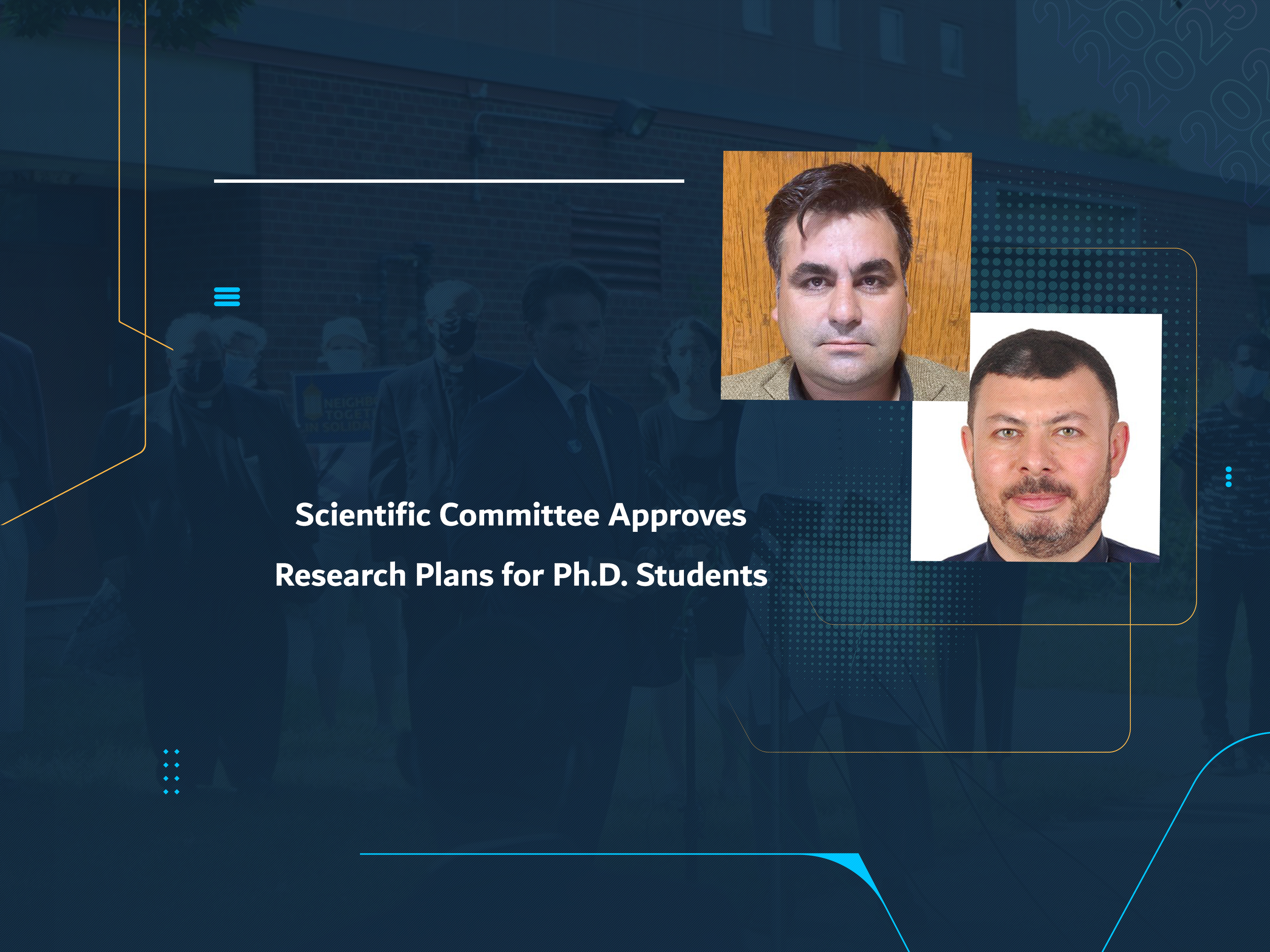 Scientific Committee Approves Two Research Plans for Graduate Students