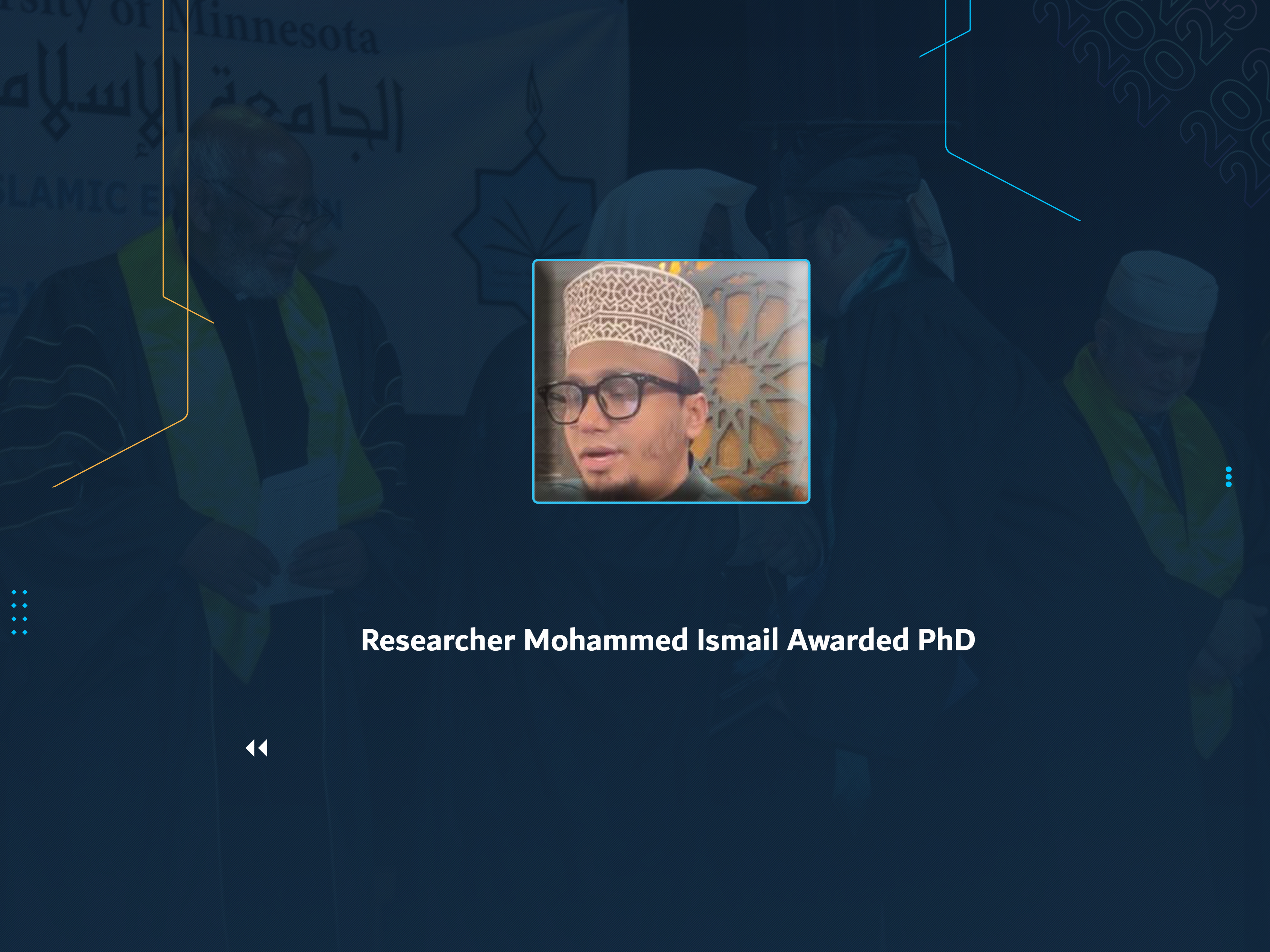 Researcher Mohammed Ismail Awarded PhD