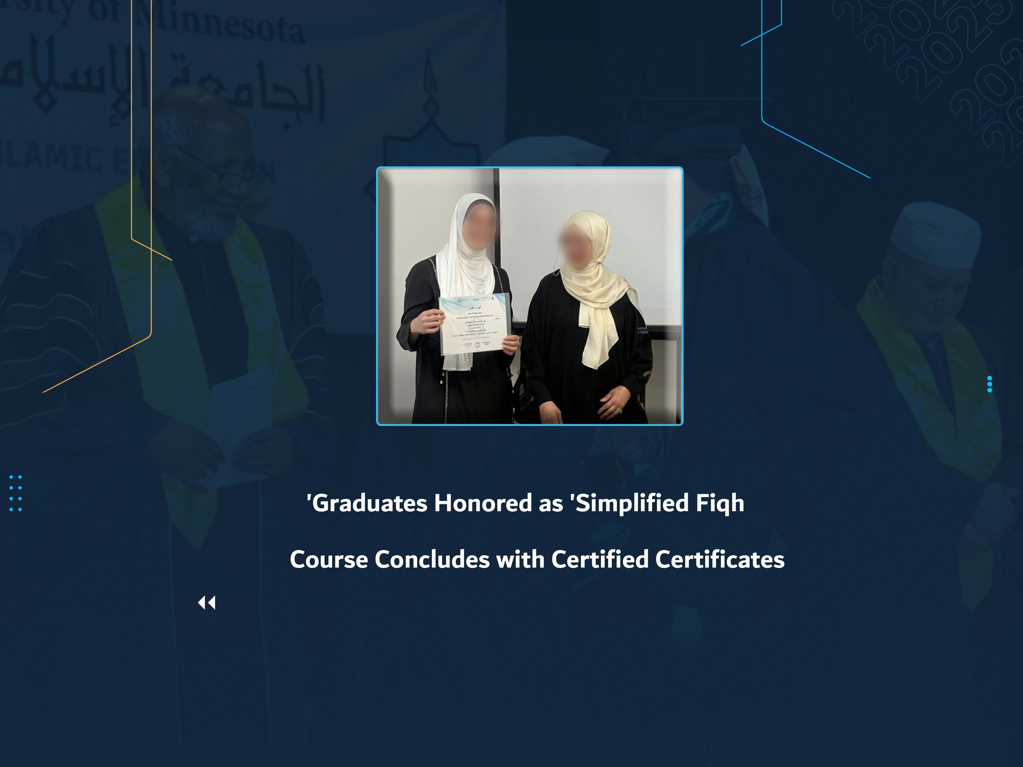 Graduates Honored as 'Simplified Fiqh' Course Concludes with Certified Certificates