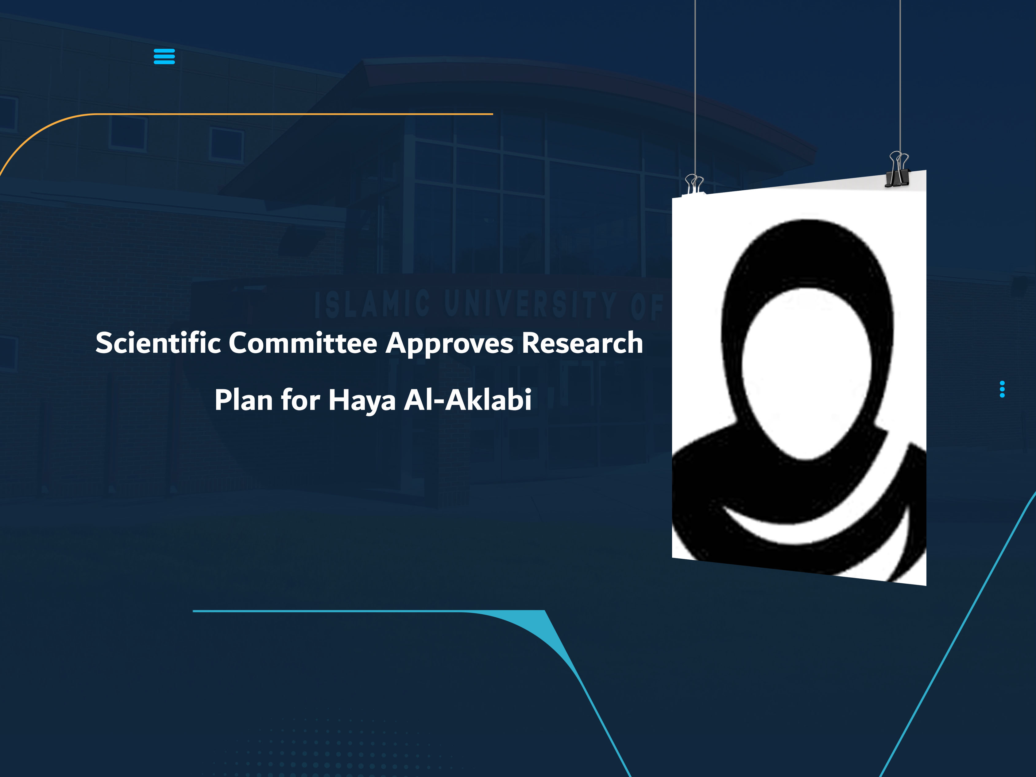Scientific Committee Approves Research Plan for Haya Al-Aklabi