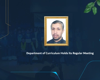 Department of Curriculum Holds Its Regular Meeting