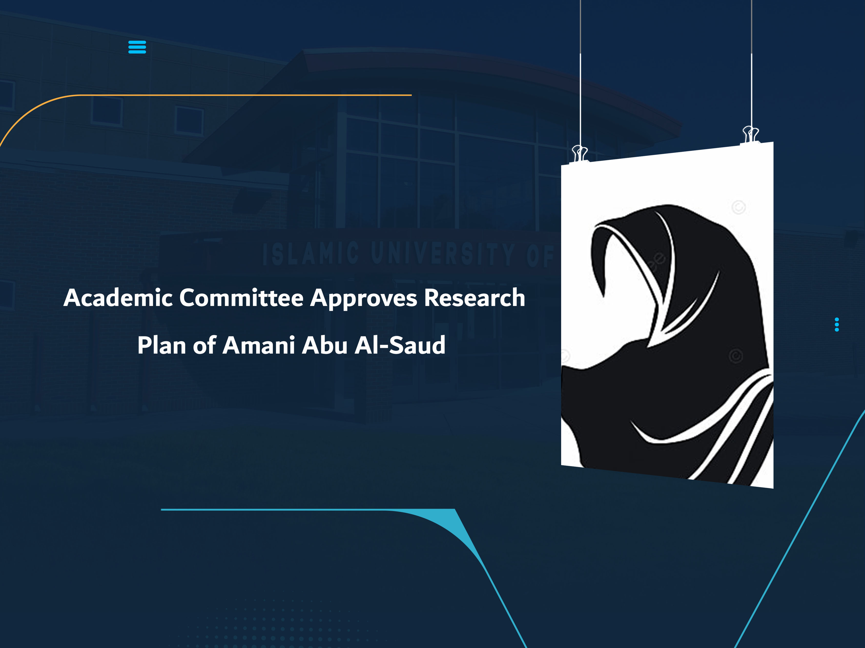 Academic Committee Approves Research Plan of Amani Abu Al-Saud