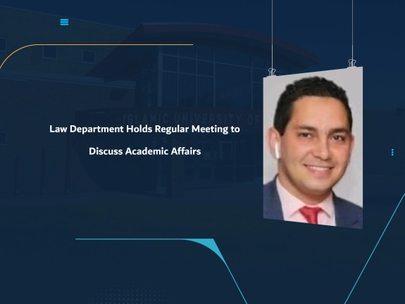 Law Department Holds Regular Meeting to Discuss Academic Affairs