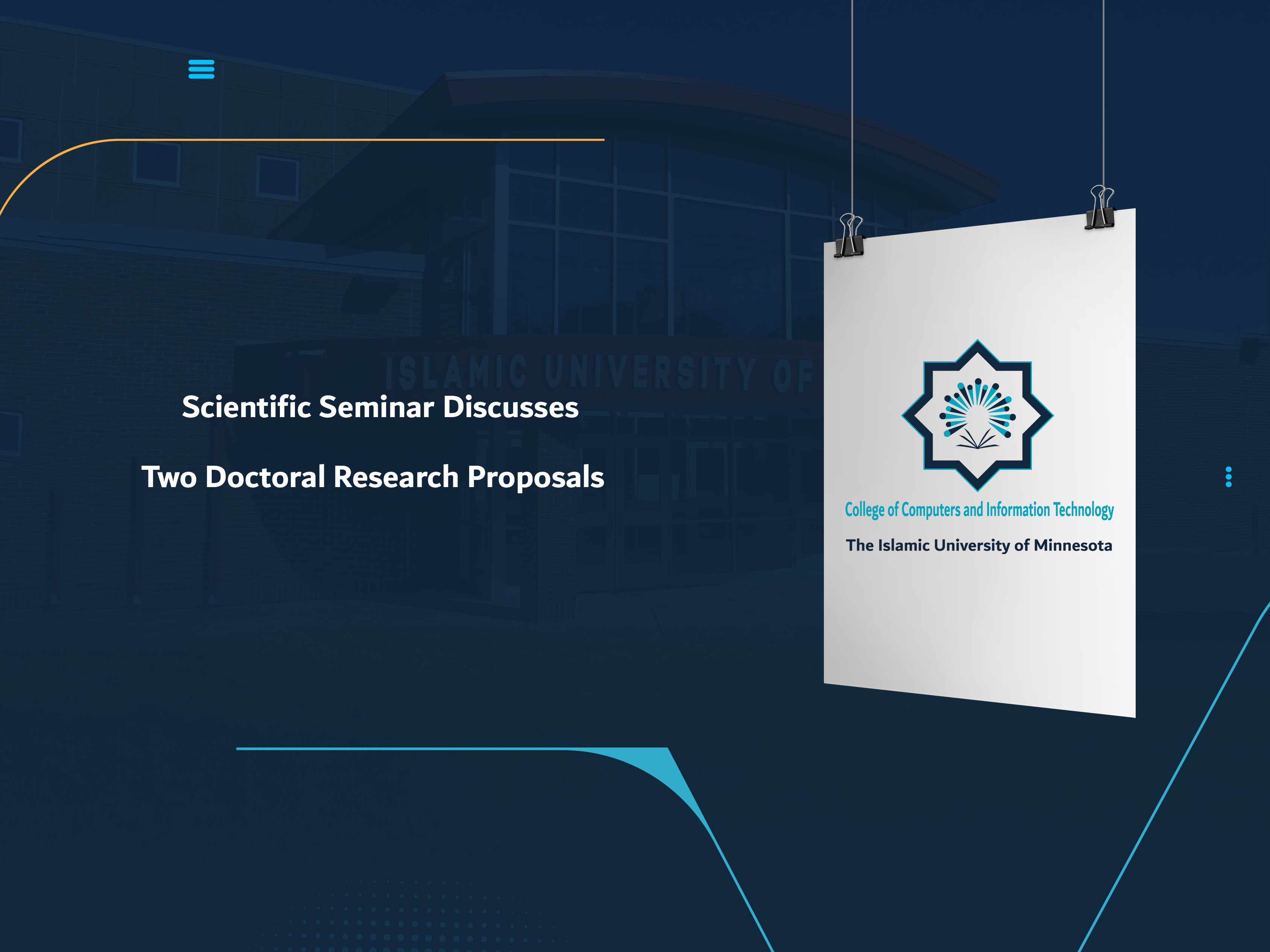 Scientific Seminar Discusses Two Doctoral Research Proposals