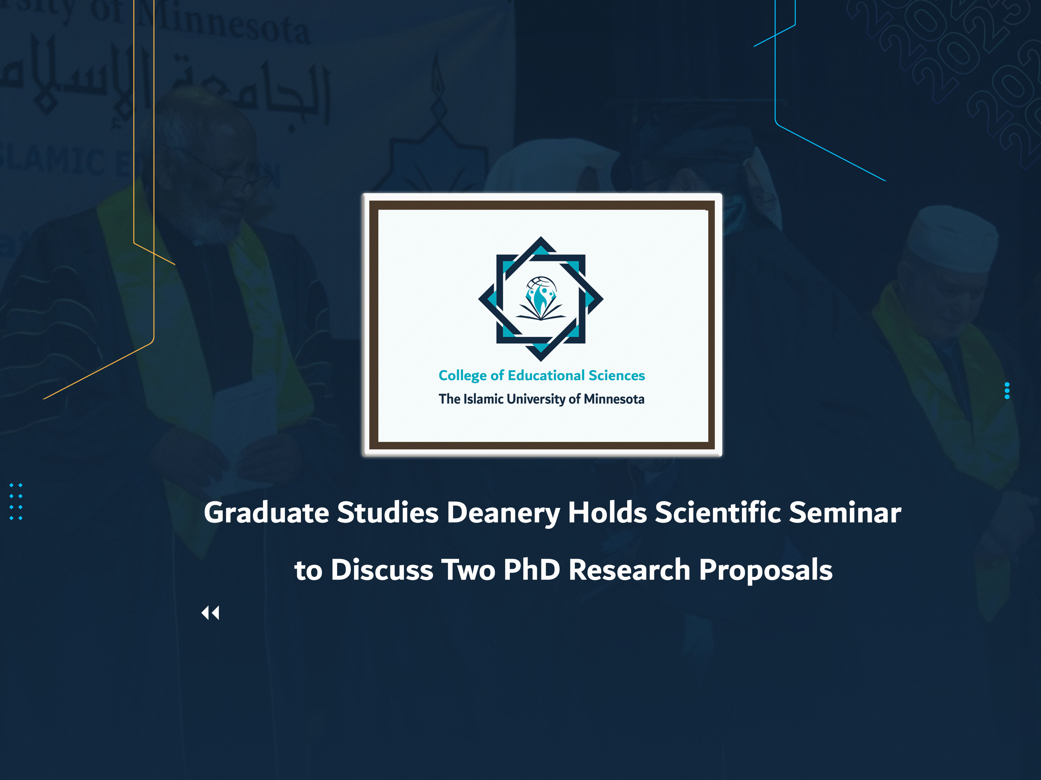 Graduate Studies Deanery Holds Scientific Seminar to Discuss Two PhD Research Proposals