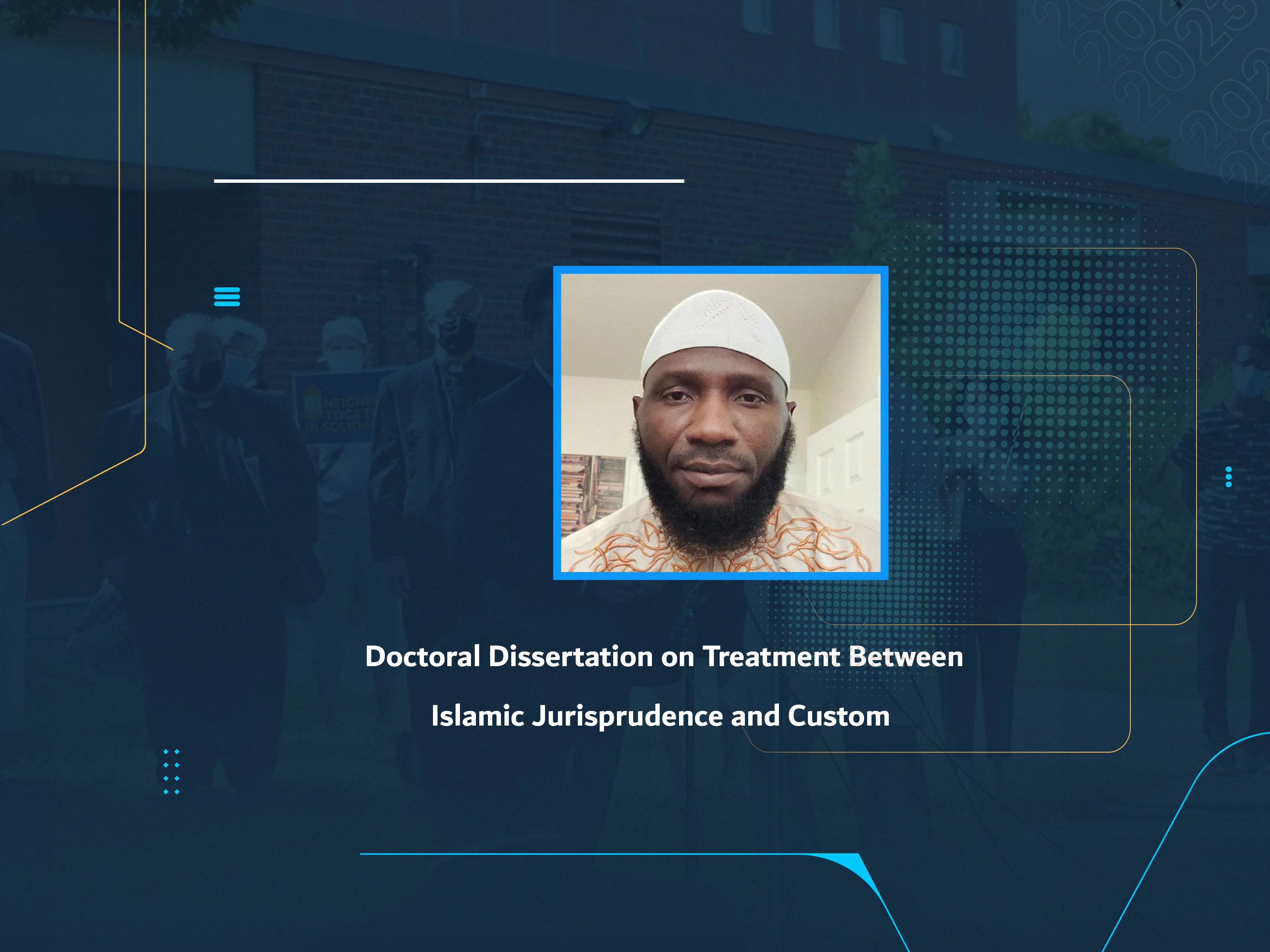 Doctoral Dissertation on Treatment Between Islamic Jurisprudence and Custom