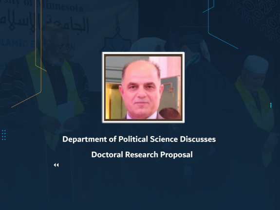 Department of Political Science Discusses Doctoral Research Proposal