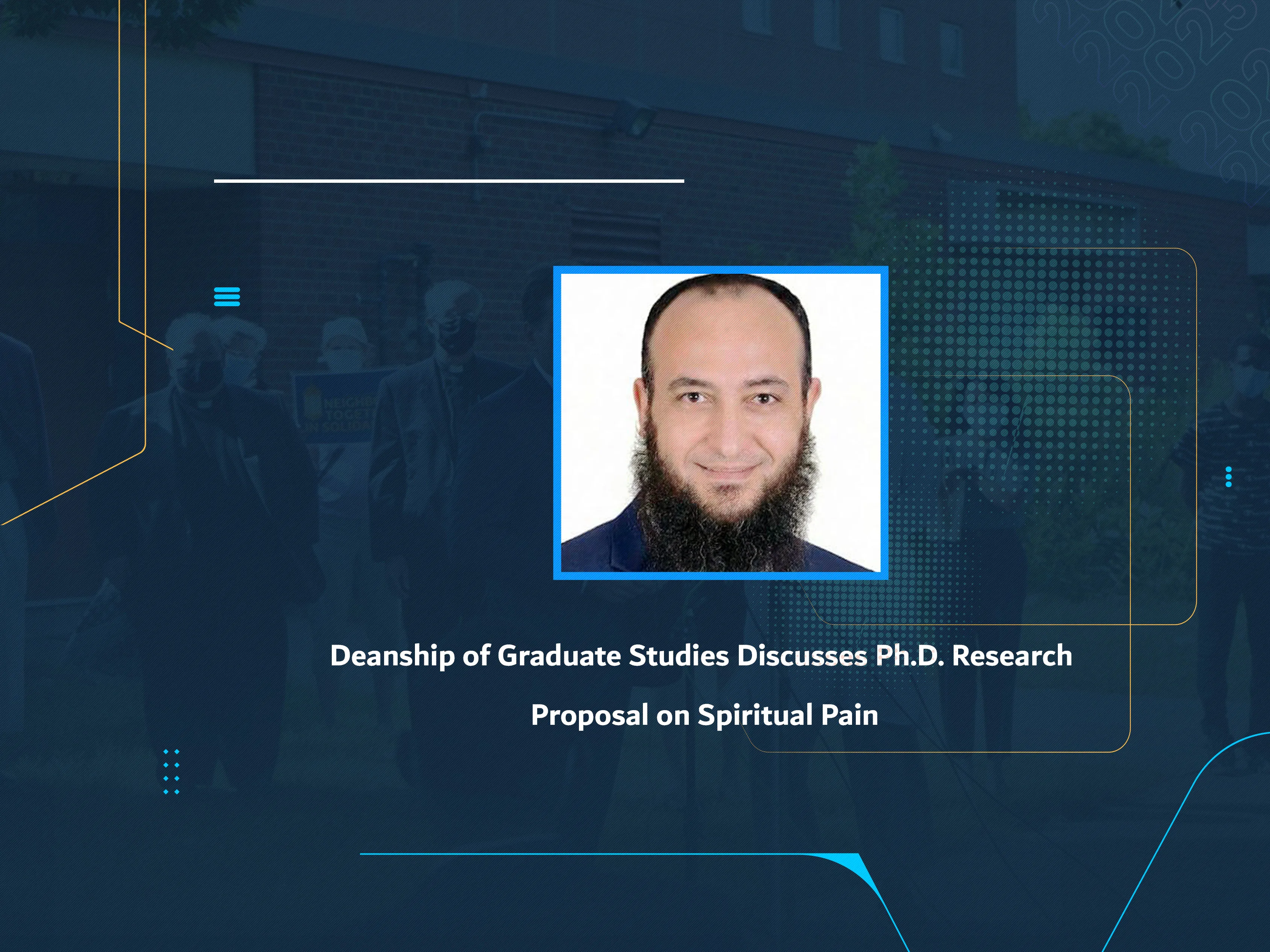 Deanship of Graduate Studies Discusses Ph.D. Research Proposal on Spiritual Pain