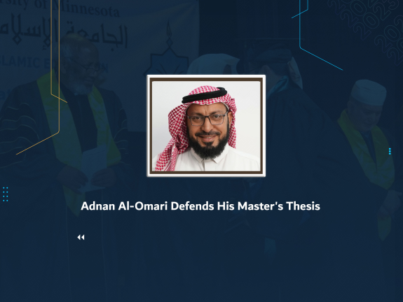 Adnan Al-Omari Defends His Master's Thesis