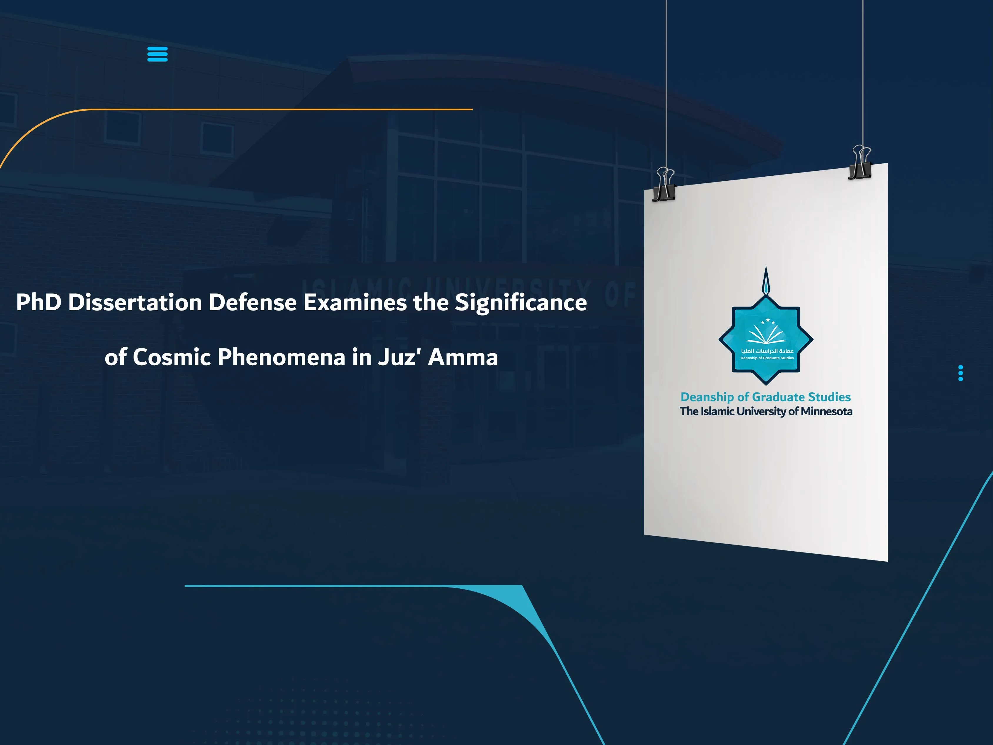 PhD Dissertation Defense Examines the Significance of Cosmic Phenomena in Juz' Amma