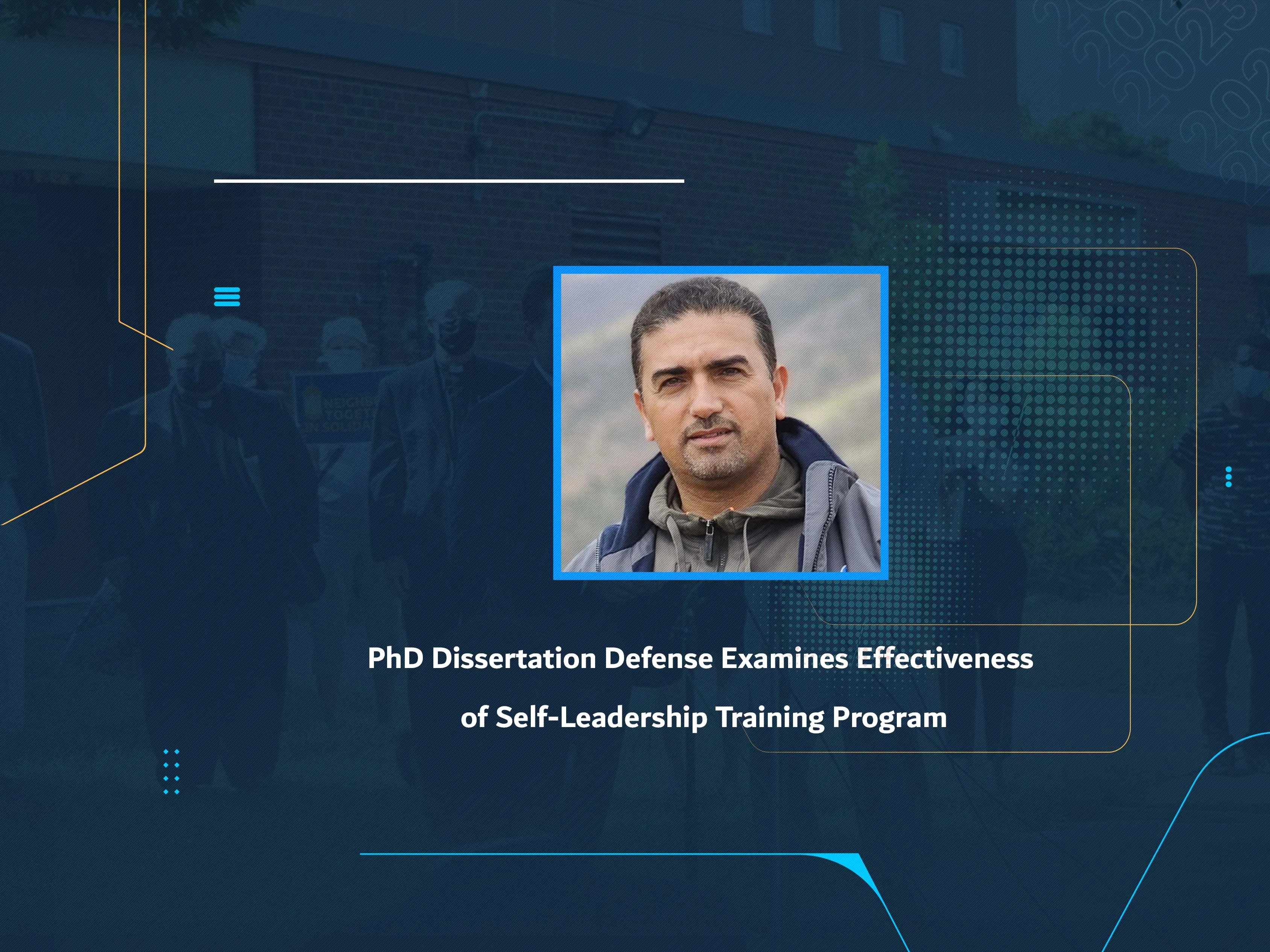 PhD Dissertation Defense Examines Effectiveness of Self-Leadership Training Program