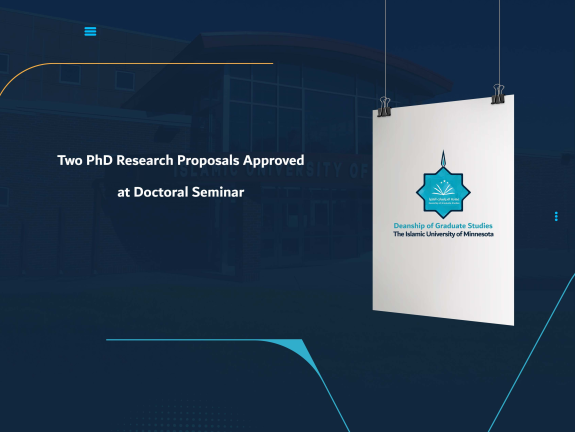 Two PhD Research Proposals Approved at Doctoral Seminar