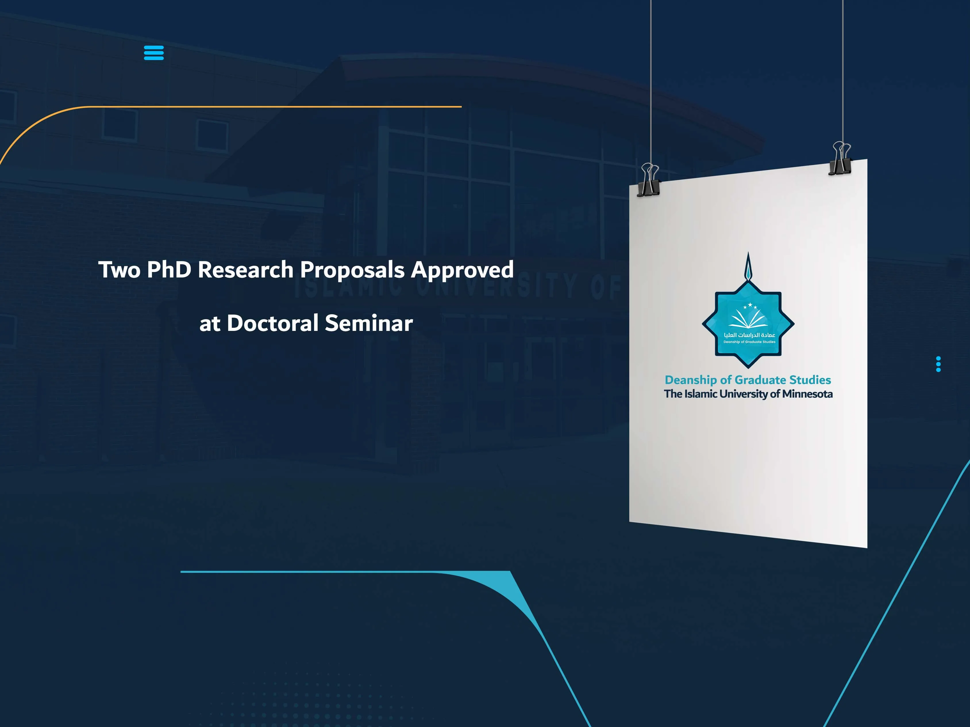 Two PhD Research Proposals Approved at Doctoral Seminar